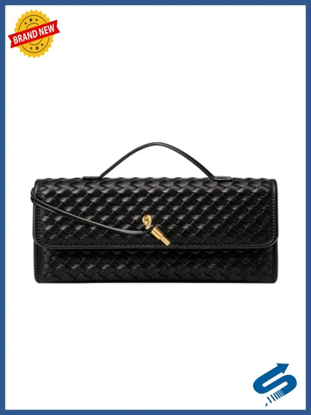 Vegan Leather Evening Clutch Satchel Crossbody Shoulder Handbag Women